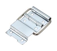 Cerniere per mobili sovrapposte Cerniere per porte 2 pezzi 6 fori supporto cerniera con anello argento/nero metallo Flight Case Toolbox for valigia bagagli Air Box accessori 60 * 35mm(Silver)