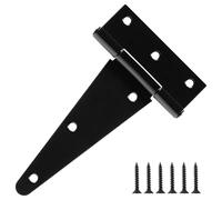 Cerniere per porta del cancello da 15,2 cm, resistenti, confezione da 4 cerniere a T per porte da esterno, cucina, armadietti in legno, interni ed esterni, finestre, bar, negozi, opachi, kit hardware