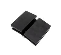 Cerniere Per Porta Doccia Morsetto for cerniera for bagno in vetro con fusione di precisione, in acciaio inossidabile ispessito, mobile, a 180 gradi(Matt Black)