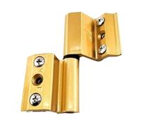 Cerniere Per Porte 1 Pezzo In Lega Di Alluminio For Porte E Finestre, Cerniera A Ponte Rotto, Isolamento, Cerniere Pieghevoli A Ponte Rotto, Ferramenta For Mobili Installazione Facile(Golden-right)