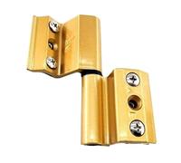 Cerniere Per Porte 1 Pezzo In Lega Di Alluminio For Porte E Finestre, Cerniera A Ponte Rotto, Isolamento, Cerniere Pieghevoli A Ponte Rotto, Ferramenta For Mobili Installazione Facile(Golden-left)