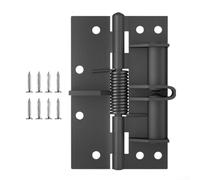 Cerniere per porte a chiusura automatica, 10,2 cm, con meccanismo a molla che fornisce una chiusura controllata della porta e mantiene un posizionamento di 90 gradi per stabilità della porta (nero)