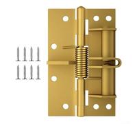 Cerniere per porte a chiusura automatica, 10,2 cm, con meccanismo a molla che fornisce una chiusura controllata della porta e mantiene un posizionamento a 90 gradi per stabilità della porta (oro)