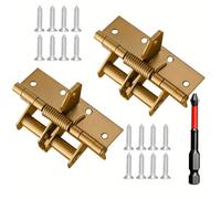 Cerniere per porte a chiusura automatica, Cerniera a molla for porta con chiusura automatica oro argento 1-2 pezzi regolabile con viti(2pcs golden)