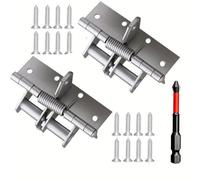 Cerniere per porte a chiusura automatica, Cerniera a molla for porta con chiusura automatica oro argento 1-2 pezzi regolabile con viti(2pcs silvery)