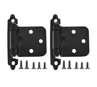 Cerniere per porte a chiusura automatica, Cerniere a molla con chiusura automatica da 10 pezzi viti for porta dell'armadio a sovrapposizione a filo multicolore(Black)