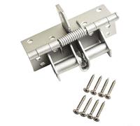 Cerniere per porte a chiusura automatica con tampone idraulico, velocità di chiusura regolabile e tappo automatico per porte interne, porte del garage, librerie (argento)