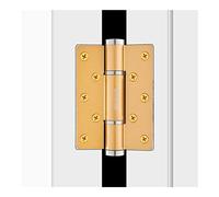 Cerniere per porte, Cerniere a chiusura ammortizzata in lega di alluminio nero opaco, spessore 3 mm, apertura a 180 gradi, angoli arrotondati(C)