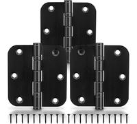 Cerniere per porte con cuscinetti a sfera da 8,9 cm, angolo del raggio di 5/8", in acciaio inox, funzionamento fluido e silenzioso, finitura nera, ideale per uso domestico e commerciale