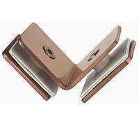 Cerniere per porte doccia in vetro, Clip fissa in acciaio inossidabile 304 oro rosa for vetro, codice angolare for porta del bagno, cerniera for doccia divisoria