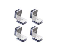 Cerniere per porte doccia in vetro Glass hinge 4 pieces 8-12 mm 304 stainless steel glass door partition accessories(90° bilateral clip)