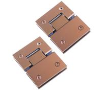 Cerniere per porte doccia in vetro Stainless steel glass door hinges, 2 pieces, suitable for shower doors, 8-12 mm(Rose Gold)