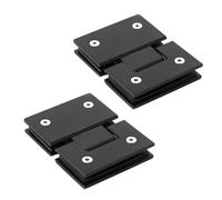 Cerniere per porte doccia in vetro Stainless steel glass door hinges, 2 pieces, suitable for shower doors, 8-12 mm(Black)