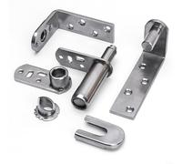 Cerniere per porte in acciaio inox con finitura spazzolata, resistenti alla ruggine e ai graffi, adatte per porte in legno e lega, include set di due cerniere (L)
