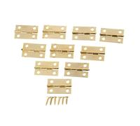 Cerniere per porte in legno, Confezione Da 10 Cerniere A Testa Con Viti Multicolor 24x16mm(Gold)