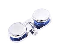 Cerniere per Porte in Vetro 2 pezzi/lotto 90 180 gradi cerniera for box doccia in zinco senza cornice in vetro decorativa a mortasa copertura rotonda cromata for mobili(Silver Bilateral-1)