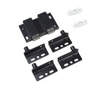 Cerniere per porte in vetro in acciaio inox con cuscinetti in gomma per, nessuna foratura necessaria, compatibili con porte in vetro spesse 5 ~ 6 mm (nero)