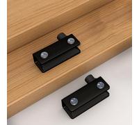 Cerniere per porte in vetro in acciaio inox, senza trapano, kit di ferramenta antiruggine per armadietti in vetro da 5 mm 6 mm, accessori per porte di vino, ufficio, con protezione cuscino in gomma