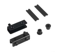 Cerniere per porte in vetro in acciaio inox, set di cerniere a perno per vetro temperato da 5 a 6 mm, antiruggine, con cuscinetti in gomma e gel (nero)