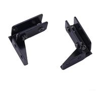 Cerniere per porte in vetro non poroso, 2 pezzi, in acciaio inox magnetico al tatto, per armadi, vetrine e ripiani in vetro, adatte per vetro di spessore 5 8 mm (nero)