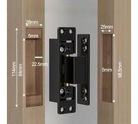 Cerniere per porte regolabili in lega di zinco nere stile nascosto per porte mob