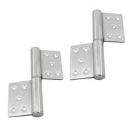 Cerniere per porte rimovibili con rotazione di 360 gradi Vite resistente alla ruggine fissa per porte e finestre silver_2pcs 5inch