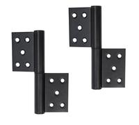 Cerniere per porte rimovibili fisse a vite Resistente alla ruggine Acciaio inossidabile 304 Sollevamento resistente per mobili e porte black_2pcs 5inch