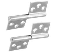 Cerniere per porte staccabili resistenti alla ruggine Vite di rotazione a 360 gradi per impieghi gravosi fissata per armadietti e mobili in metallo silver_2pcs 3inch
