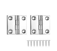 Cerniere per portello marittimo resistente in acciaio inossidabile 316, 5,1 x 5,1 cm, robuste cerniere per porta dell'armadio con viti (confezione da 2)