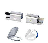 Cerniere per sedile WC con chiusura ammortizzata, sblocco facile, apertura a 115°, angolo di chiusura a -5°, kit di fissaggio per pulizia rapida, ricambio per sedile WC, accessorio per bagno.