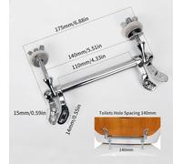 Cerniere per sedile wc cromate fisse 140 mm per sedili in legno adatte a WC stan