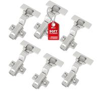 Cerniere per vasi SOTECH SMOOTH 6 pezzi SOFT-CLOSE battuta interna 105° T45 con piastre di montaggio, coperchi, viti e KLIP a montaggio rapido, testato con 50.000 cicli