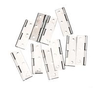 Cerniere piatte in acciaio inox, 10 pezzi, per ante di armadi e scatole, accessori di connessione e stalla per vari tipi di mobili (6,3 cm)