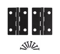 Cerniere piatte nere - 5,1 x 3,8 cm - Confezione da 16 - Cerniere per ante di armadietti - Hardware per mobili - BH7-SBL (8)