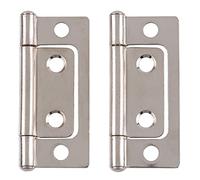 Cerniere piatte nere senza mortasa, 5,1 x 11/16", confezione da 2, cerniere per ante di armadietti - NH1-SBL