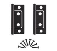 Cerniere piatte nere senza mortasa, 5,1 x 11/16", confezione da 8, cerniere per ante di armadietti, ferramenta per mobili, NH1-SBL (4)