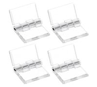 Cerniere pieghevoli a battuta, 4 cerniere in acrilico da 25x35 mm, cerniera pieghevole trasparente con albero in acciaio inossidabile, cerniera trasparente for cassetti di mobili