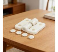 Cerniere regolabili per cancello con funzione limite di arresto realizzate in resina plastica, offrono opzioni di apertura a 90 e 180 gradi per un'installazione sicura del cancello (bianco)