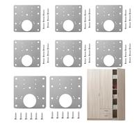 Cerniere Riparazione metallici 8 pezzi, parti di riparazione a lunga durata in acciaio inossidabile perfette per il soccorso per il fallimento dei mobili Misure di riparazione con fori
