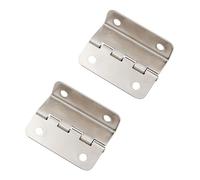 Cerniere triple, a mezza terra e superficie, sul petto, retrò per armadio e porta, accessori per mobili, 2 pezzi, argento