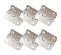 Cerniere triple, a mezza terra e superficie, sul petto, retro per armadio e porta, accessori per mobili, 6 pezzi, argento