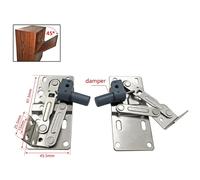 Cerniere Vassoio Soft Close Tip Out per Armadi Nichelatura 2 Confezioni 45 Gradi