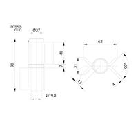 CERNIERONA A 2 ALI APERTE ART.440 mm. 90 10 PZ
