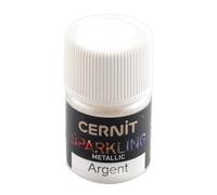 Cernit Polvere Colorata ad Effetto, Argilla, Argento Metallizzato, unica