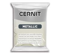 CERNIT - Un Pane di pasta polimerica metallica - Pasta modellabile per cuocere - Colore argento - Blocco da 56 g - CE0870056080C