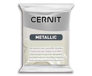 CERNIT - Un Pane di pasta polimerica metallica - Pasta modellabile per cuocere - Colore argento - Blocco da 56 g - CE0870056080C