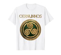 Cernunnos Antico Dio Celtico delle Terre Selvagge Maglietta, Uomo, Bianco, XL