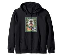 Cernunnos Divinità cornuta pagana dei tarocchi della foresta celtica Felpa con Cappuccio