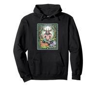 Cernunnos Divinità cornuta pagana dei tarocchi della foresta celtica Felpa con Cappuccio