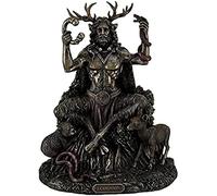 Cernunnos Statua celtica cornuta del dio degli animali e degli inferi, 12,7 cm, statua in resina, decorazione per la casa e il giardino